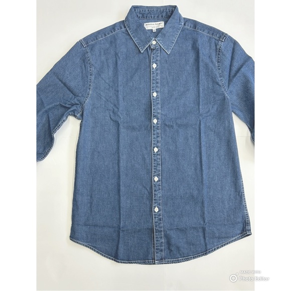 American apparel denim button down long sleeve - Picture 2 of 5